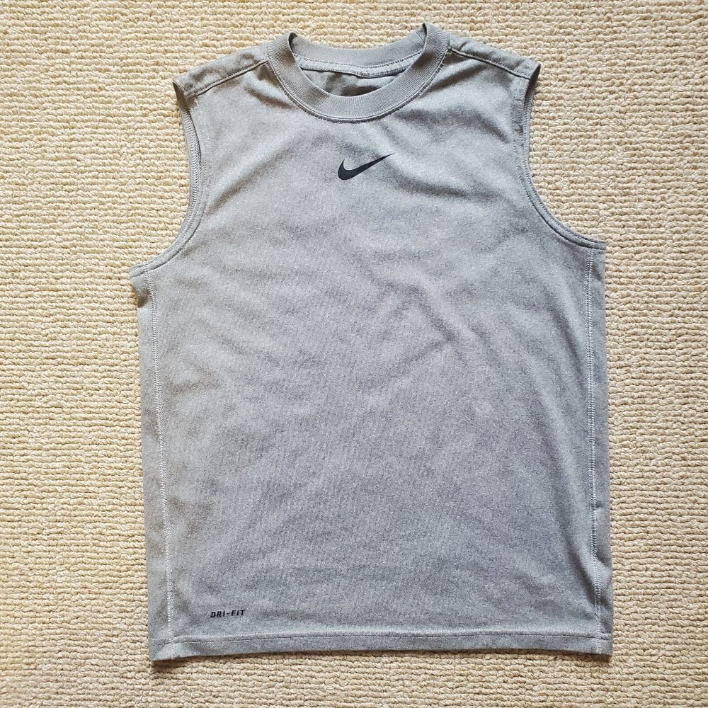 Nike Dri-Fit Gray Youth Sleeveless Tank Top
